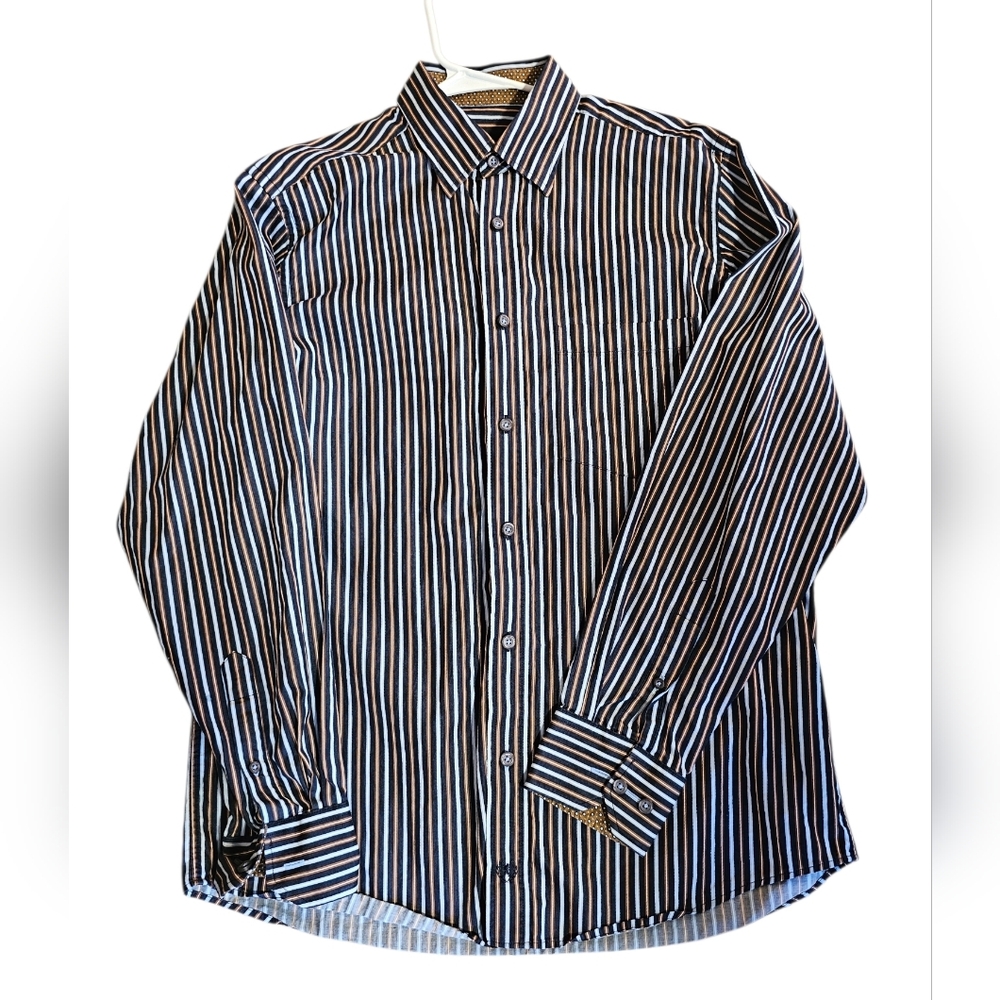 Bugatchi Uomo Men's Striped Button Front Long Sle… - image 4